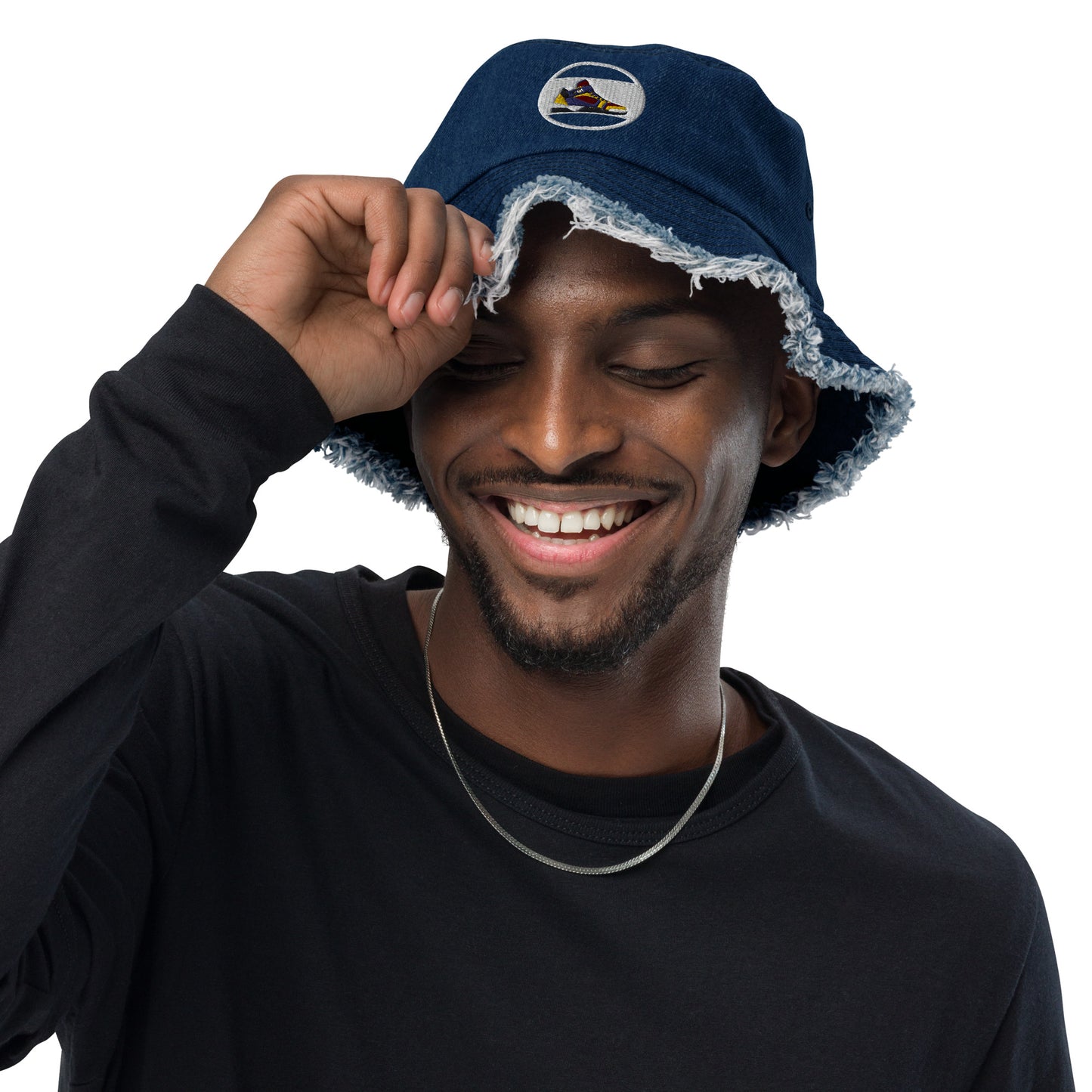 Da $ October’s Distressed denim bucket hat