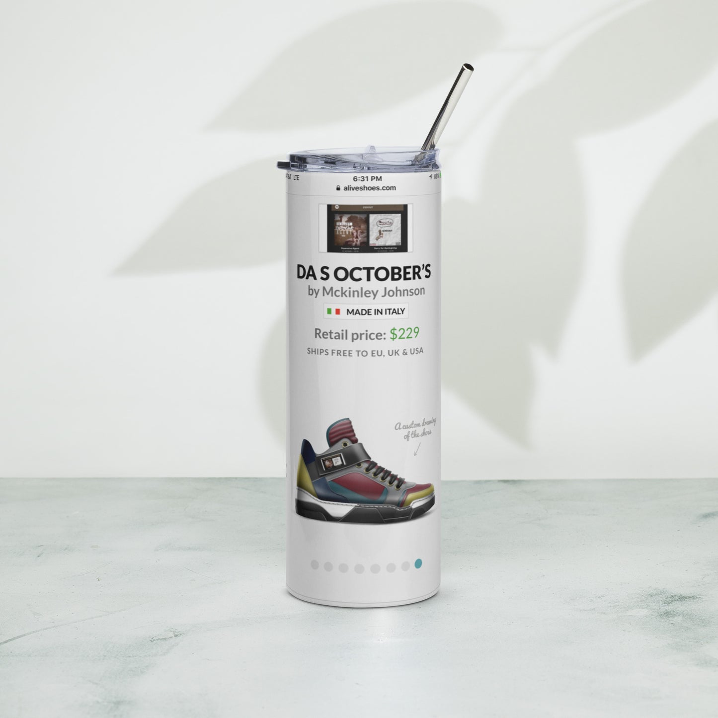 Da $ October’s Stainless steel tumbler